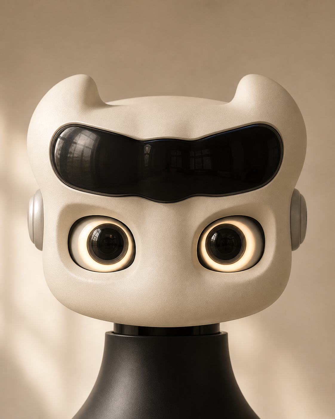 Close-up of the robot's face